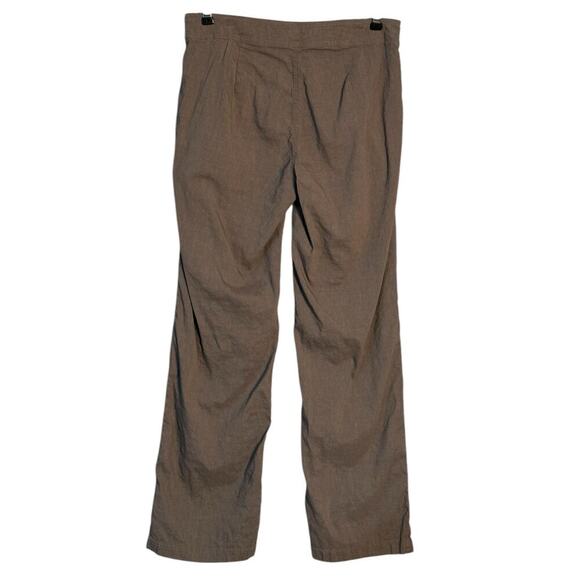 Eileen Fisher Sz 8 Linen Viscose Straight Leg Trouser Stretch Slacks Full Length - Picture 2 of 12